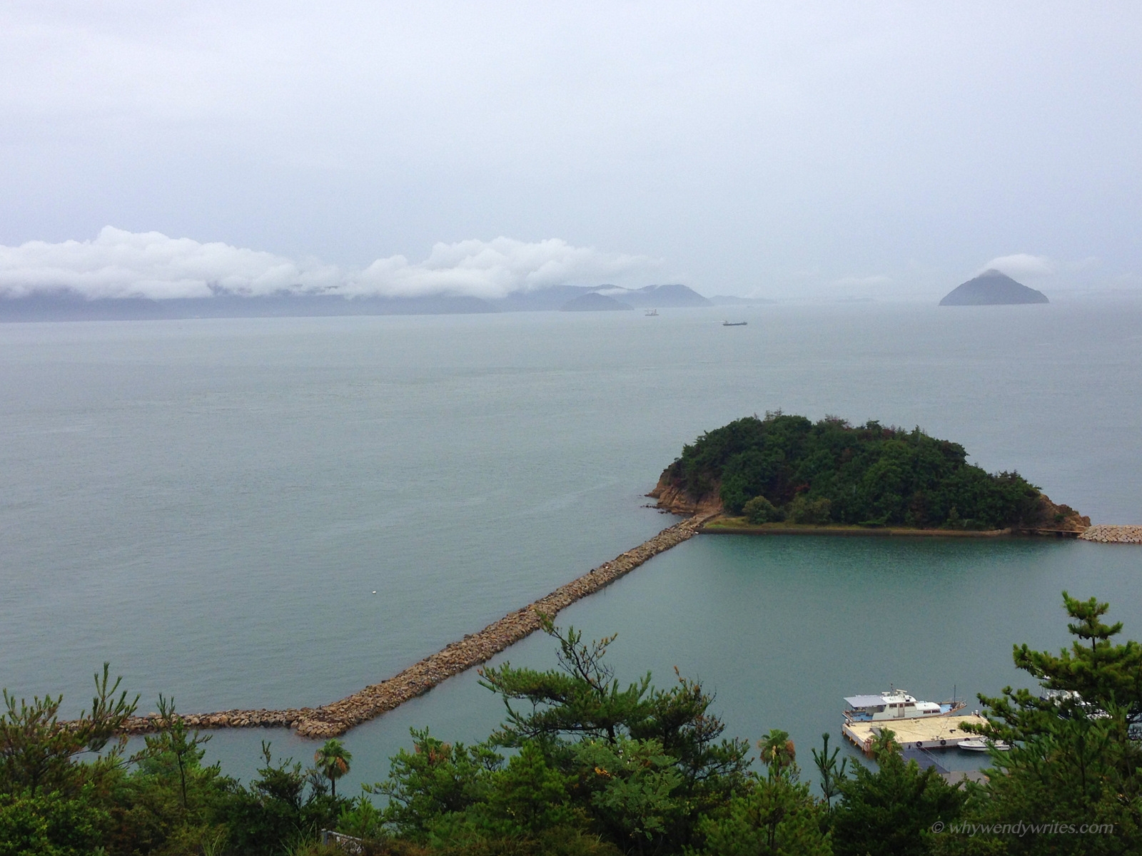 Scenic view of Seto Inland Sea from Chichu Café (Chichu Art Museum’s Chichu Café)