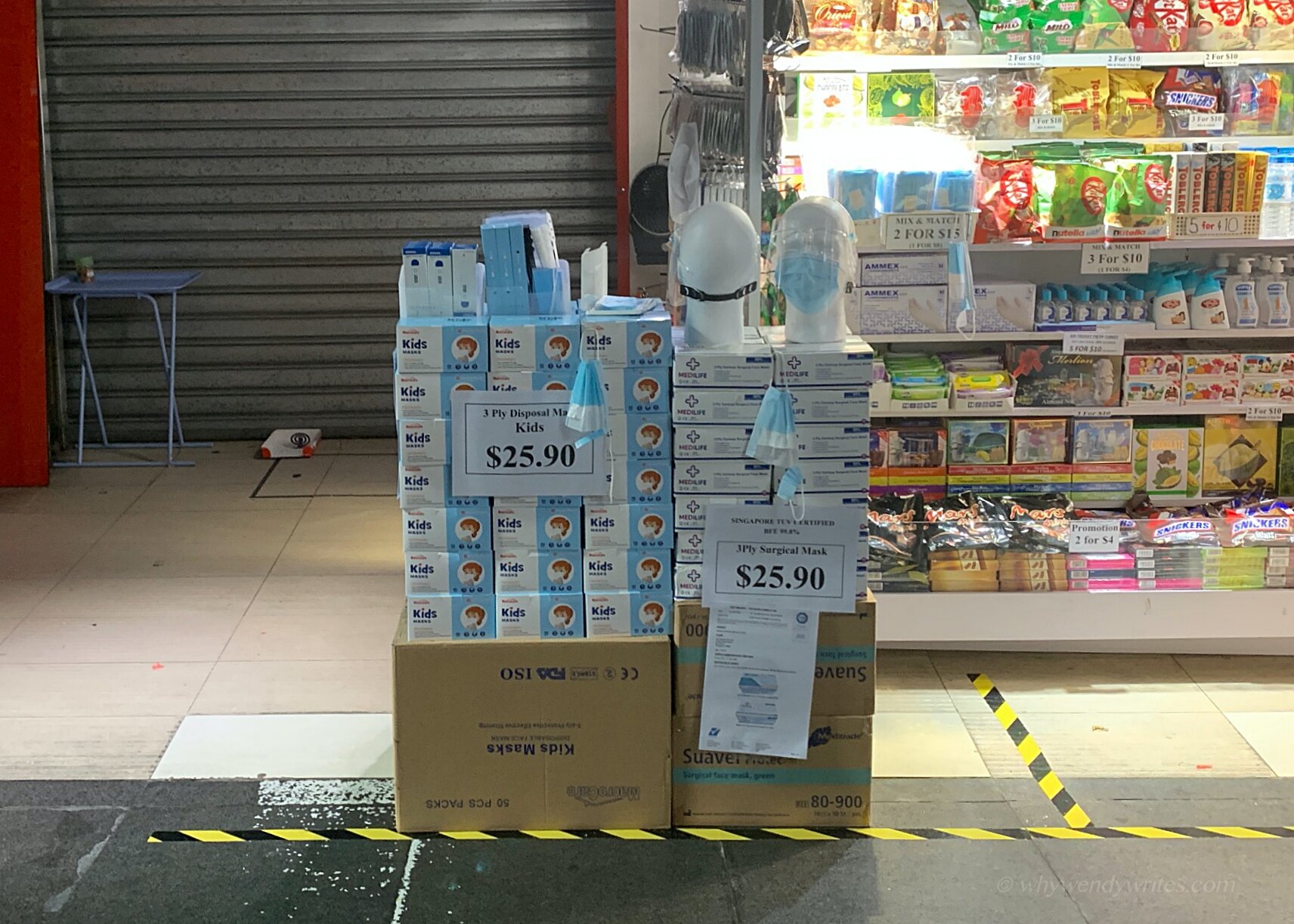 Masks and hand sanitisers for sale