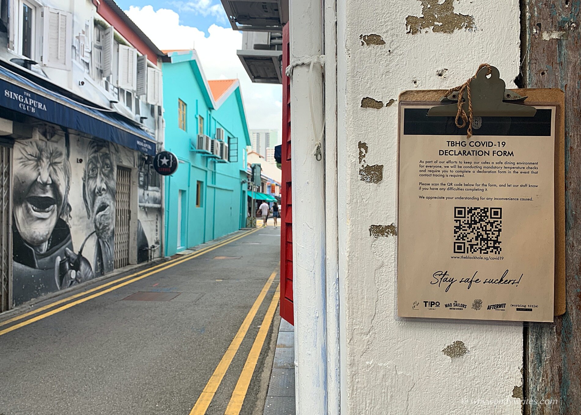 Street art and health notice